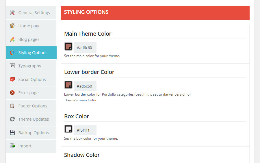 Brixton WordPress Tema İnceleme Seçenekleri