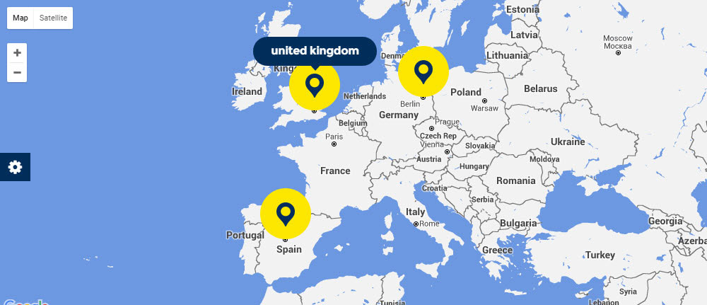 ให้คำปรึกษารีวิวธีม WordPress - แผนที่
