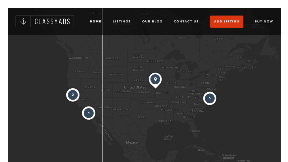 ClassyAds WordPress Theme Review Map