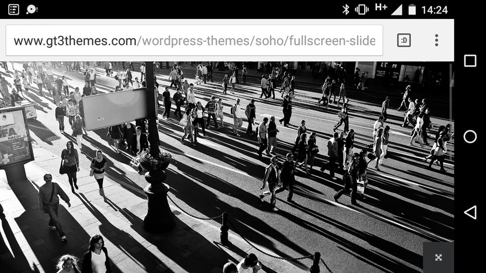 SOHO WordPress Theme Review Mobile