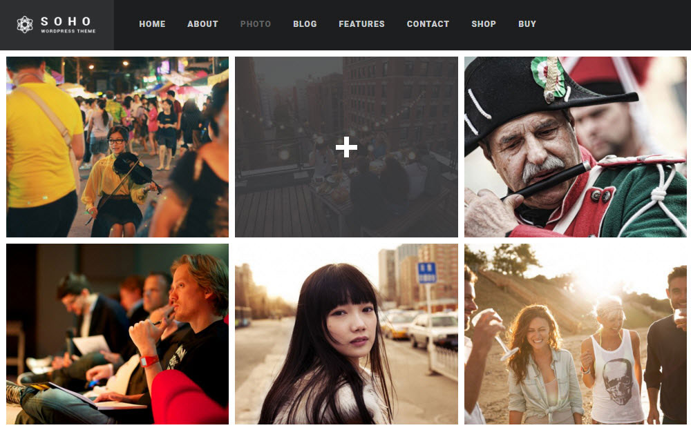 SOHO WordPress Theme Review Gallery Grid