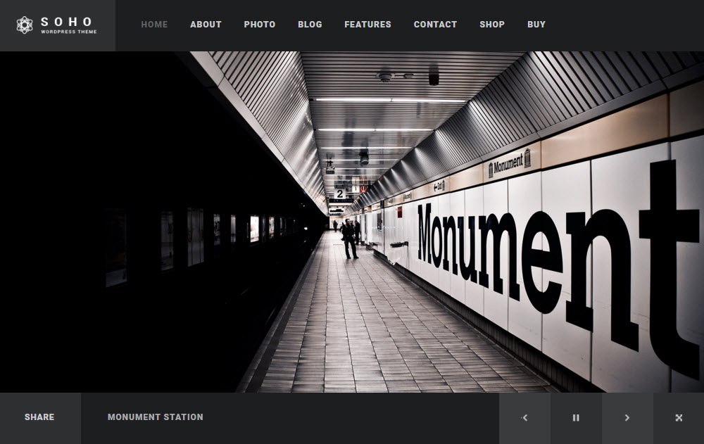 SOHO WordPress Theme Review Slider