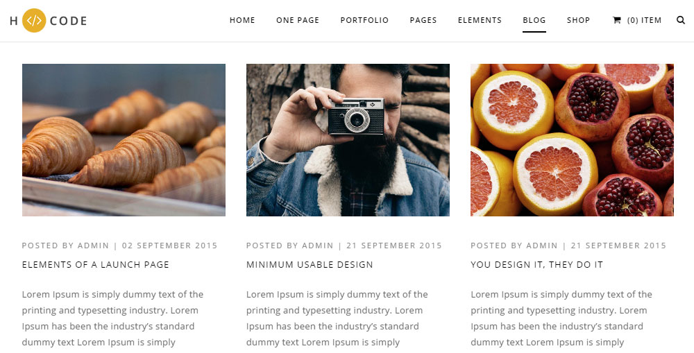 Blog d'examen du thème H-Code