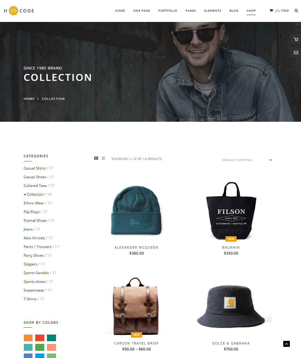 Examen du thème H-Code Produits de commerce électronique