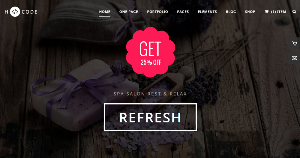 H-Code WordPress Theme Review Demo Spa