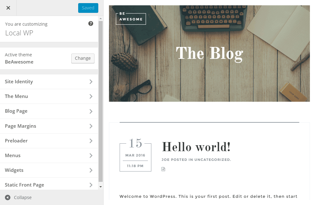 Penyesuai Ulasan Tema BeAwesome