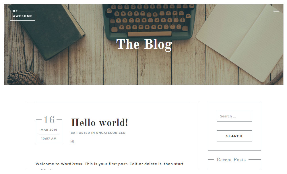 Blog Ulasan Tema BeAwesome