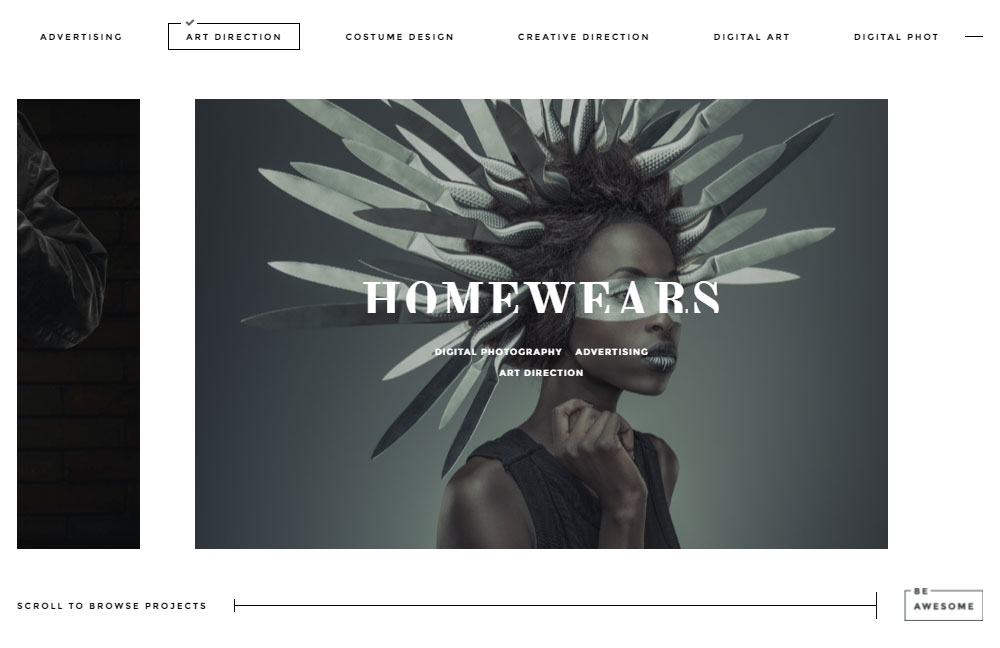 Portofolio Ulasan Tema BeAwesome