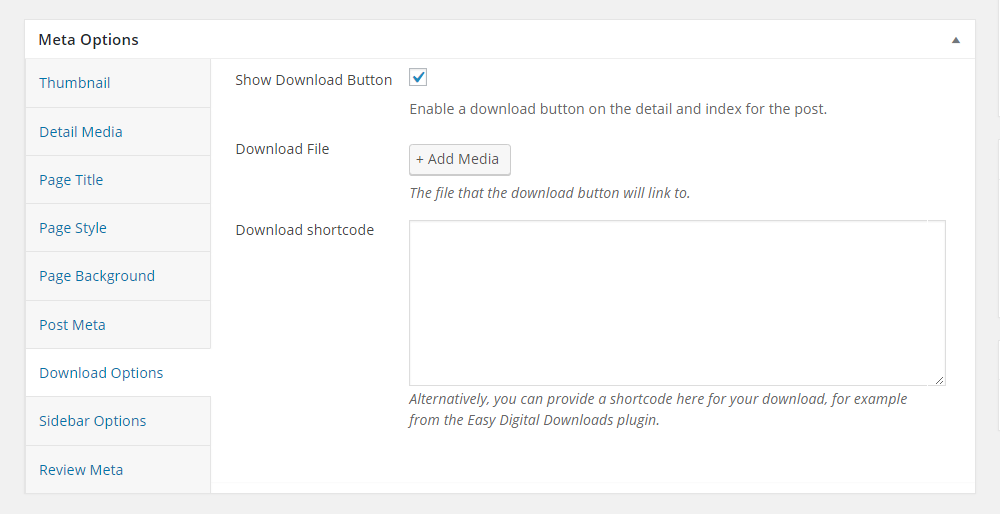 Uplift WordPress Theme Review Meta Options Télécharger