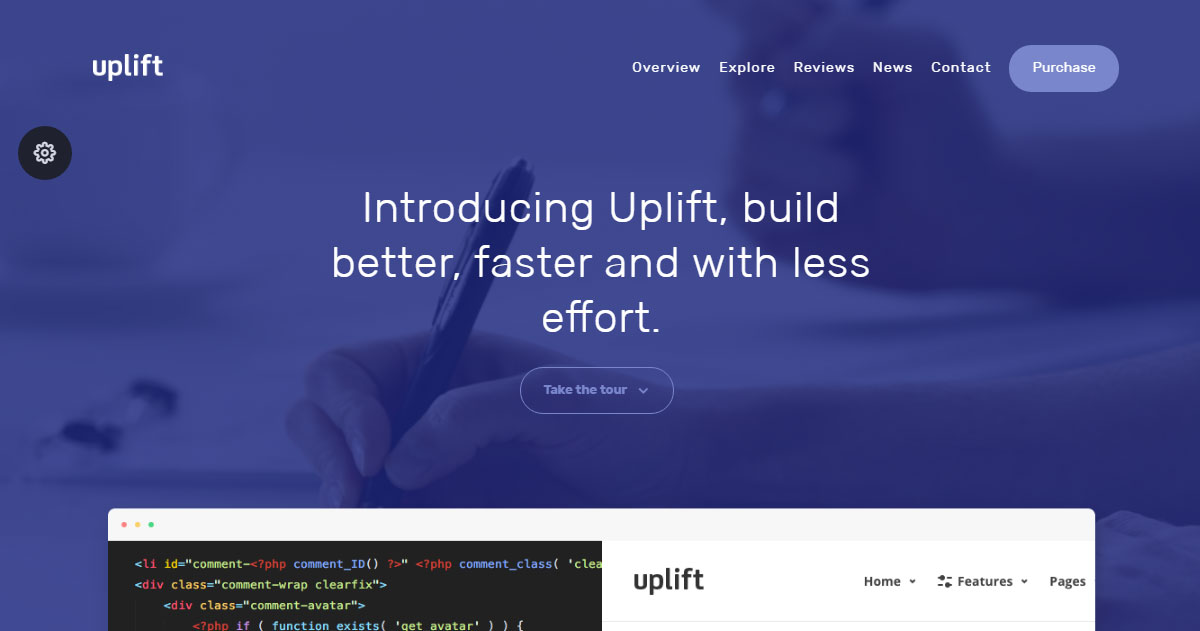 Démo de démarrage d'examen de thème WordPress Uplift