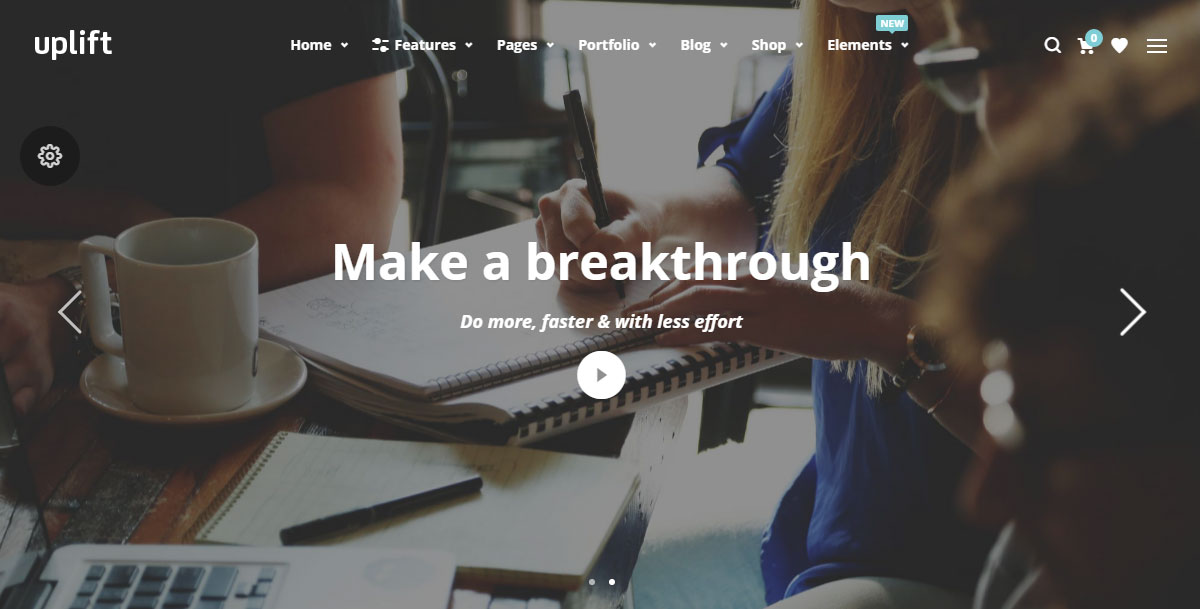 Uplift WordPress Theme Review Swift Slider