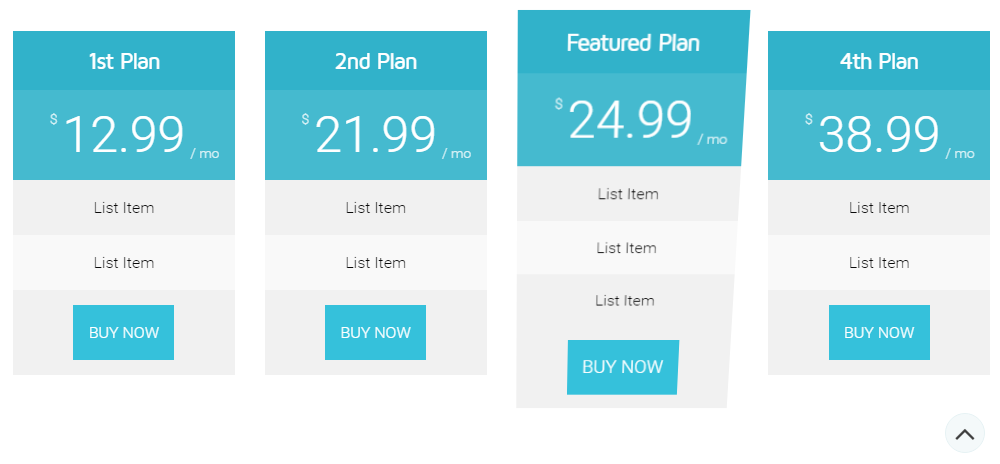 Preistabelle für You Theme Review-Elemente