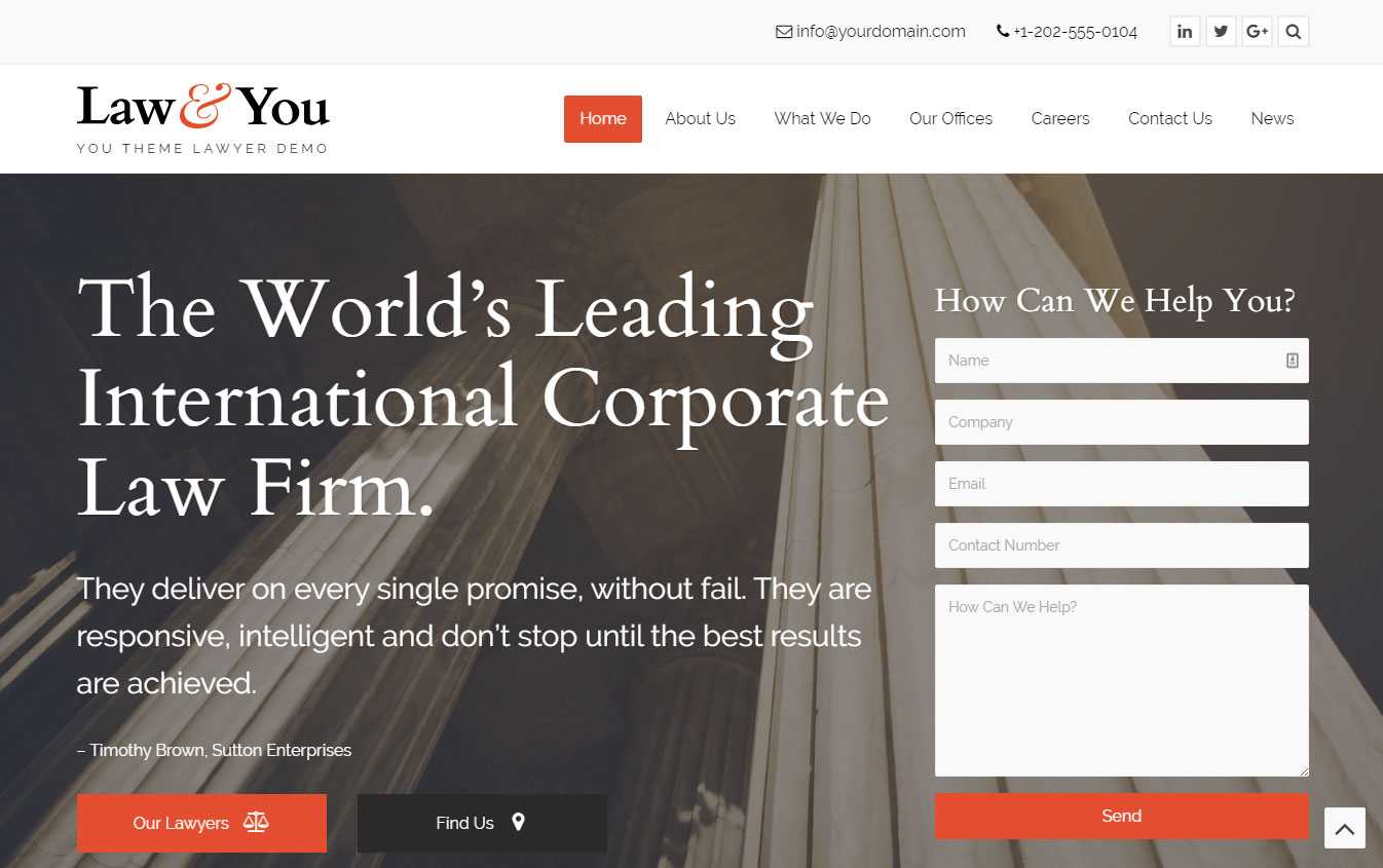 You Theme Review Law Demo