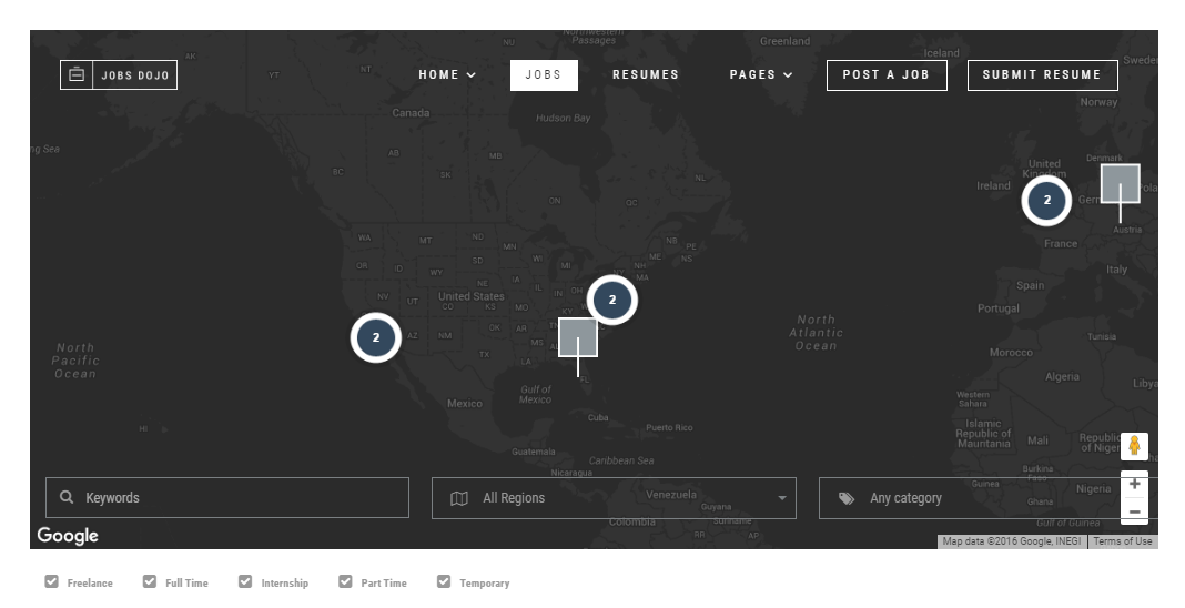 工作 Dojo 主题评论 Google 地图