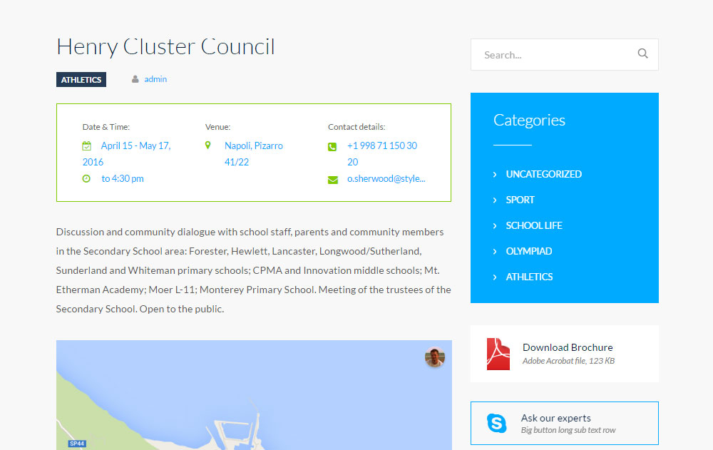 Страница событий Smarty Theme Review