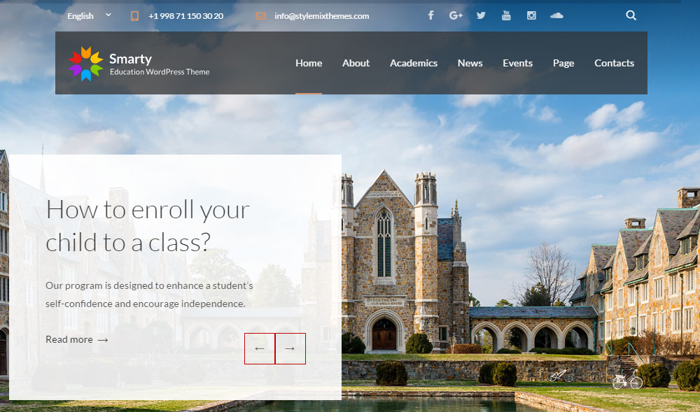 Обзор темы Smarty Education WordPress