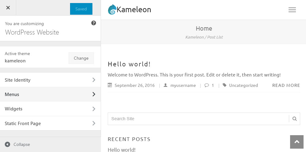 Support de personnalisation Kameleon