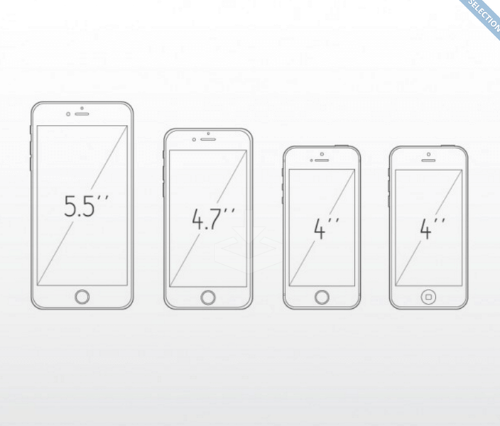 Comparaison de la taille de l'iPhone