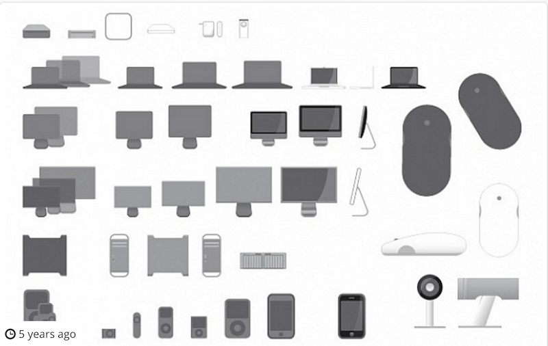 Icônes vectorielles pour les produits Apple