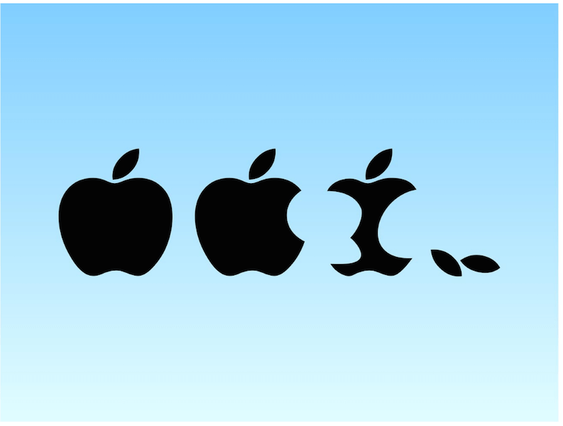 Vecteur de logo Apple divertissant
