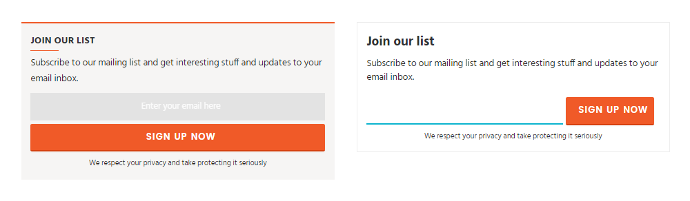 Alte modele de formulare Optin