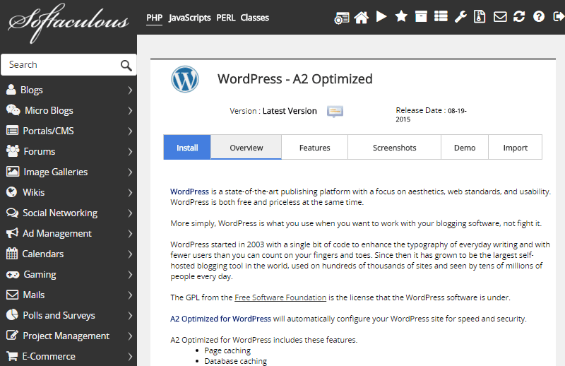 A2 Hosting Softalicious