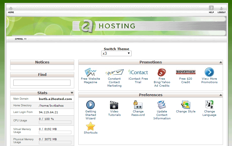 A2 Hosting cPanel