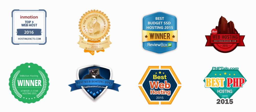 Inmotion Hosting Web Host Review Awards