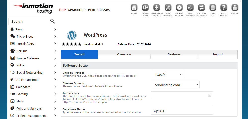Inmotion Hosting Recensione WordPress