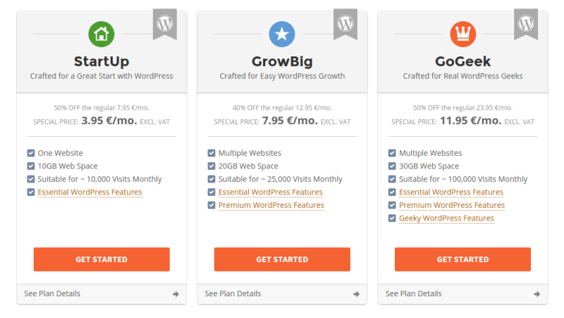 Fonctionnalités WordPress de SiteGround