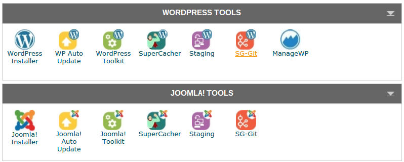 Outils SiteGround-WordPress et Joomla