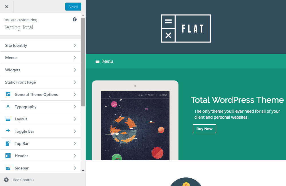 토탈 테마 커스터마이저