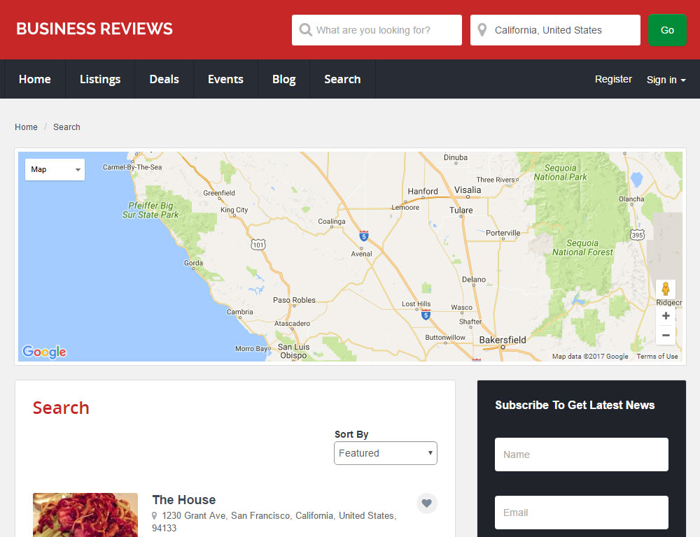 Carte de recherche de foule Vox