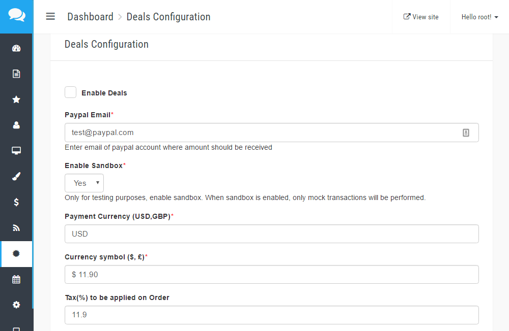 Paramètres de l'offre Crowd Vox