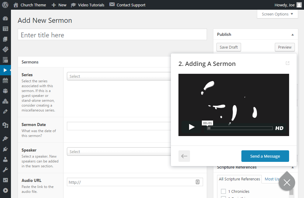 Floating-Videos zum Thema "Kirche"