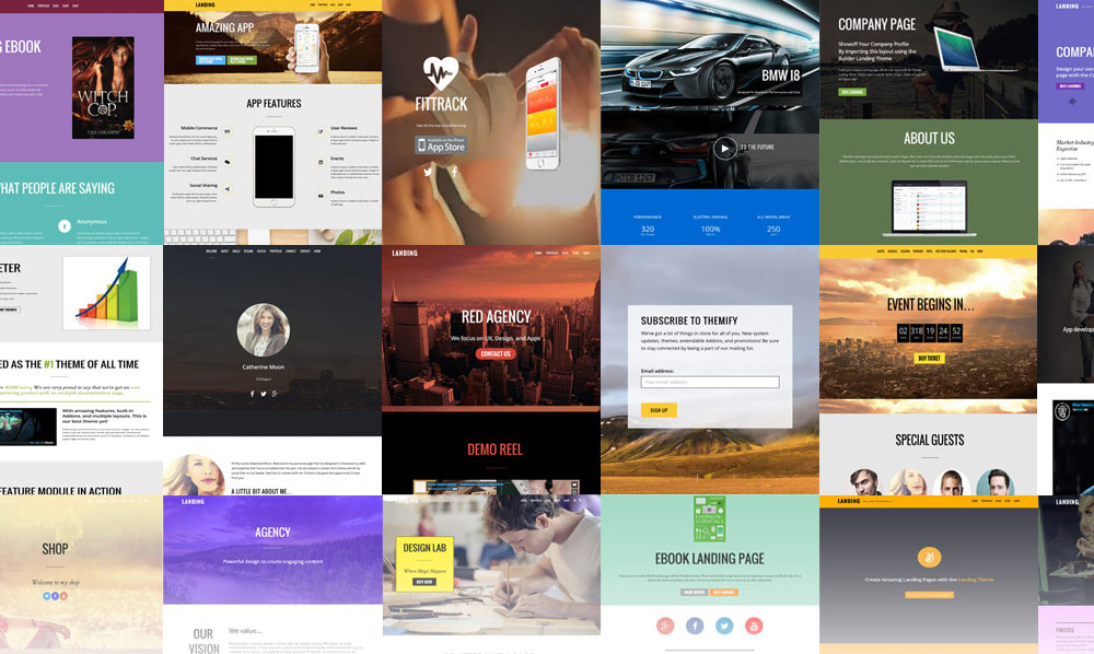 Mises en page d'examen de thème Ultra WordPress