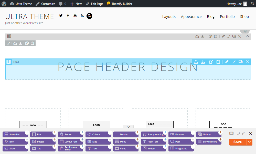 Générateur de revue de thème Ultra WordPress 01