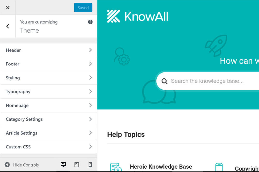 Opzioni di personalizzazione