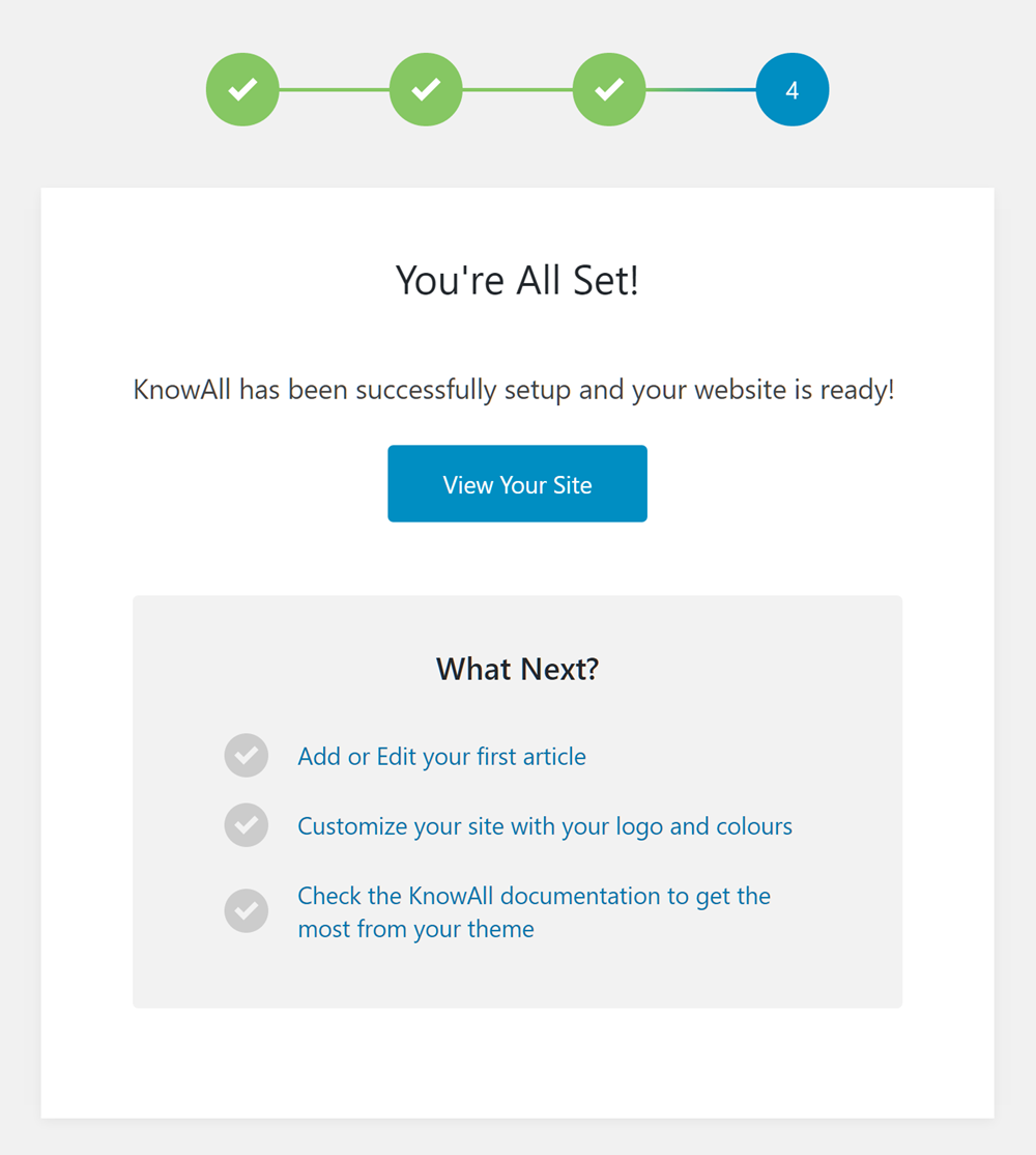 Importazione demo completata