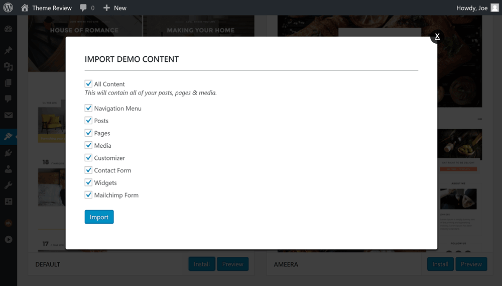 Paperio-Demooptionen