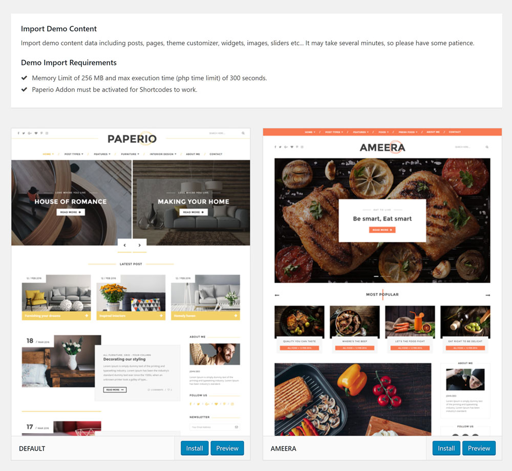 Paperio Demo auswählen