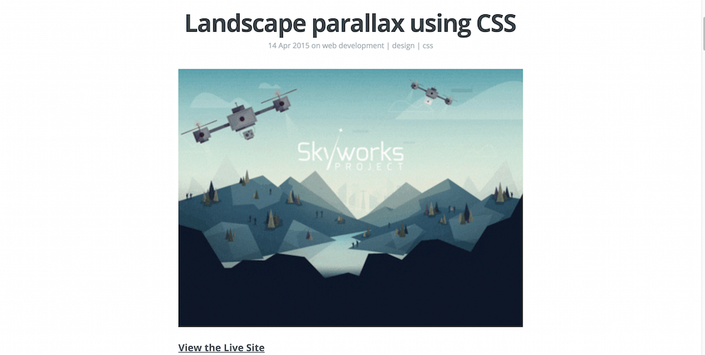 Landschaftsparallaxe mit CSS