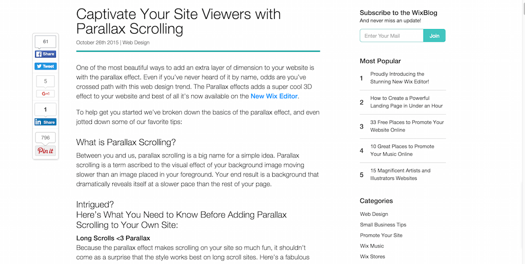 Fesseln Sie Ihre Site-Besucher mit Parallax Scrolling