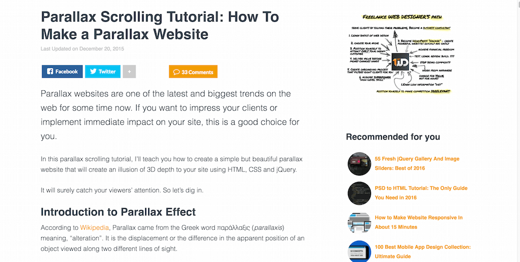 Parallax Scrolling Tutorial So erstellen Sie eine Parallax-Website