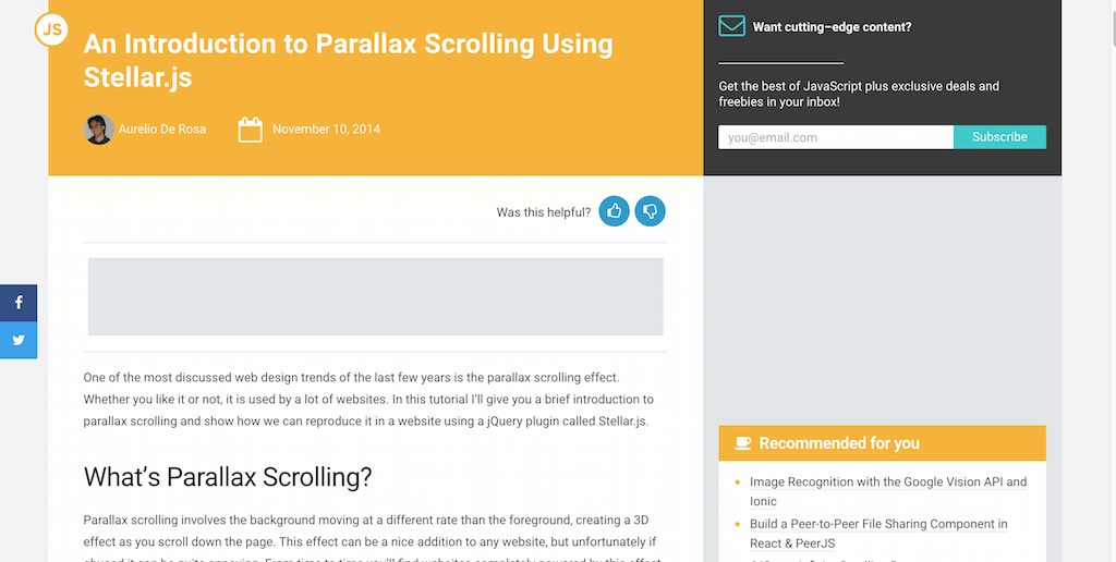 Eine Einführung in Parallax Scrolling mit Stellar.js