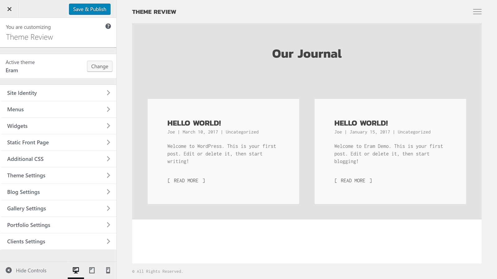 Personnalisateur WordPress