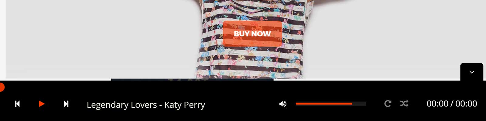 Lecteur audio de pied de page