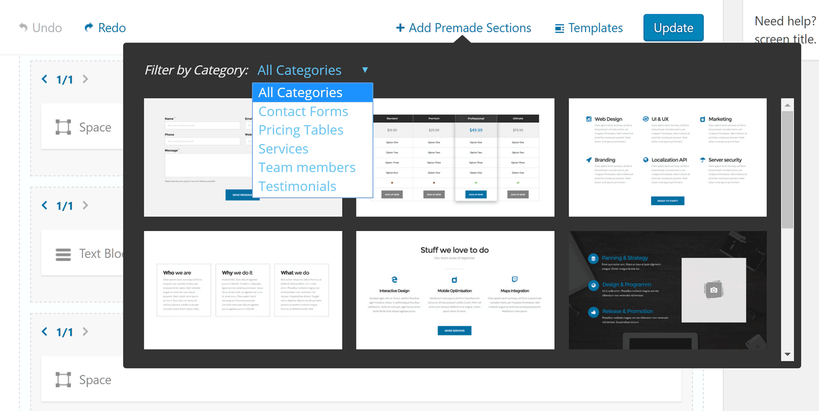 Die vorgefertigten Kernabschnitte