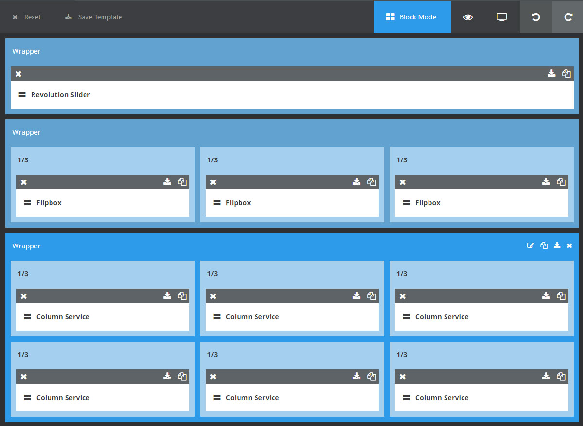 Режим блока Infinite Theme Review Builder
