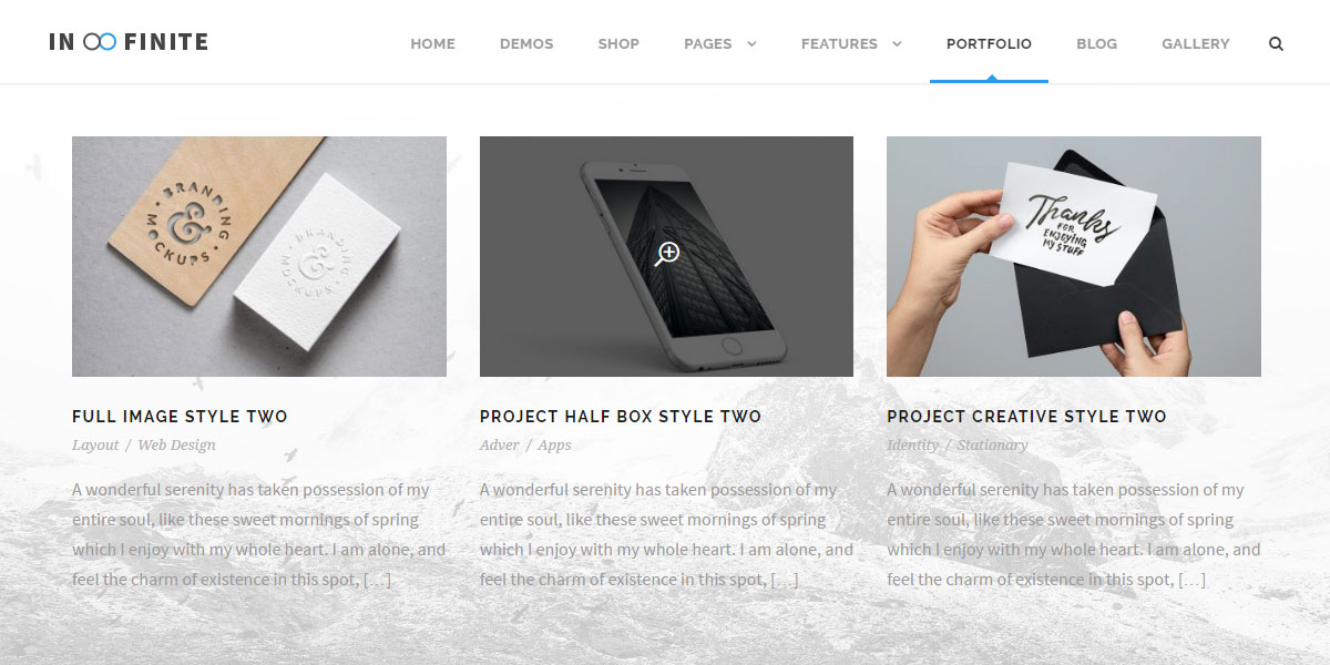 Бесконечное портфолио обзора тем